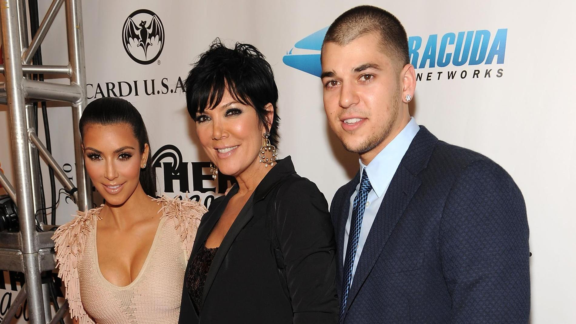 Ким Кардашьян, Крис Дженнер и Роб Кардашьян. Фото: Getty Images