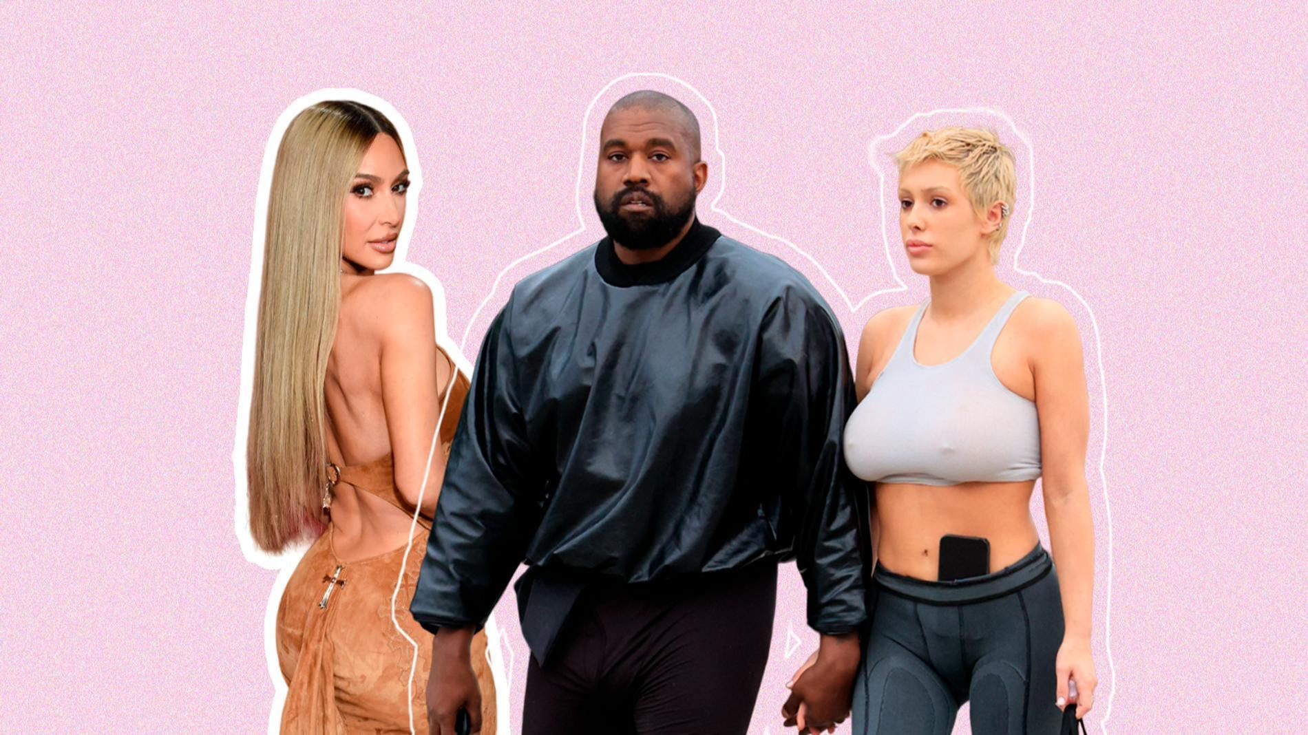 Ким Кардашьян/Канье Уэст/Бьянка Цензори. Коллаж Super