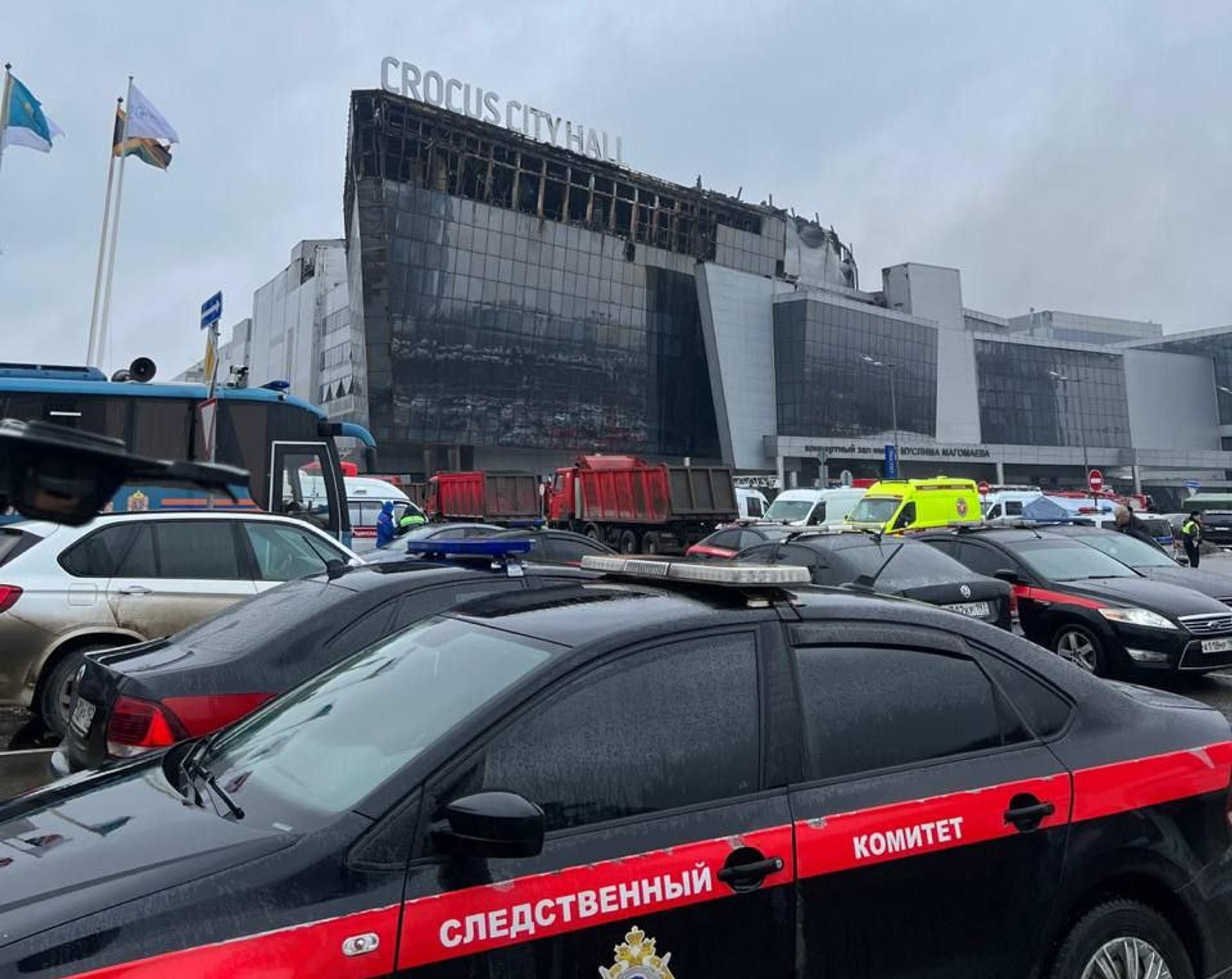 «Крокус Сити Холл» после пожара. Фото: телеграм-канал 112