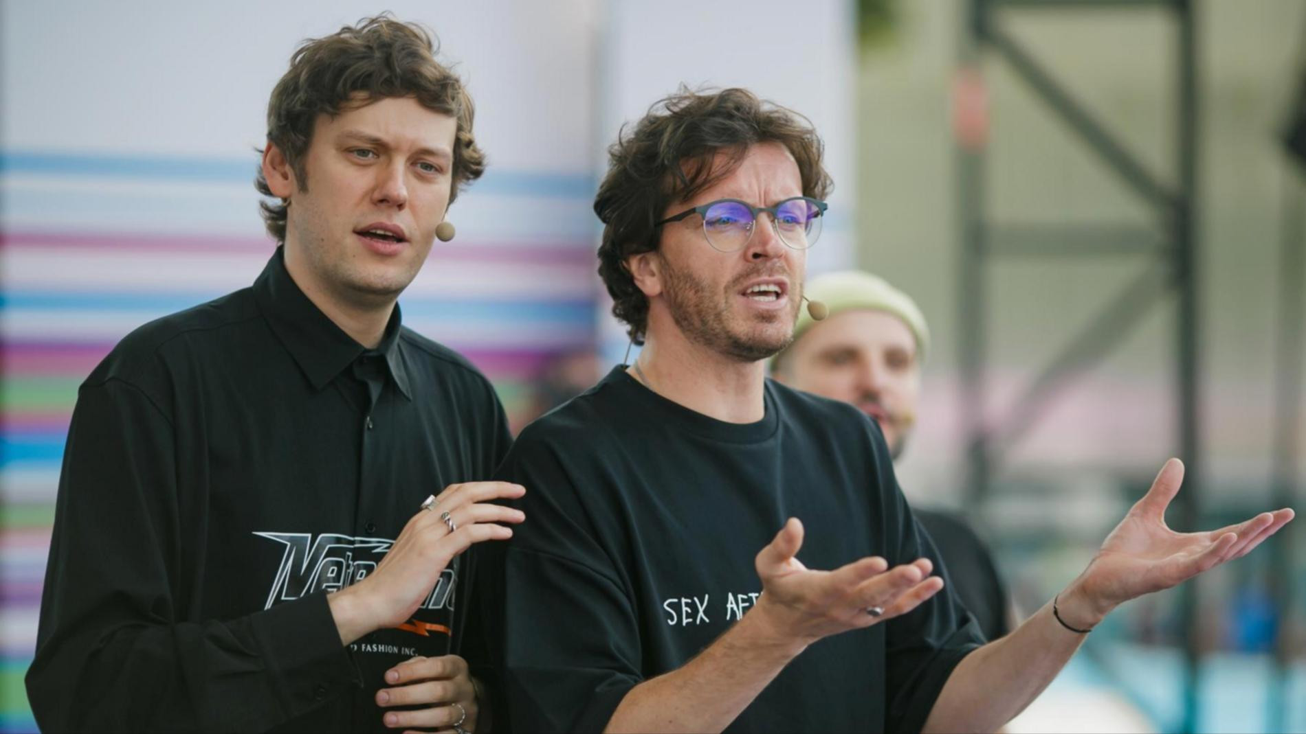 Антон Шастун, Арсений Попов и Дмитрий Позов. Фото: VK Fest