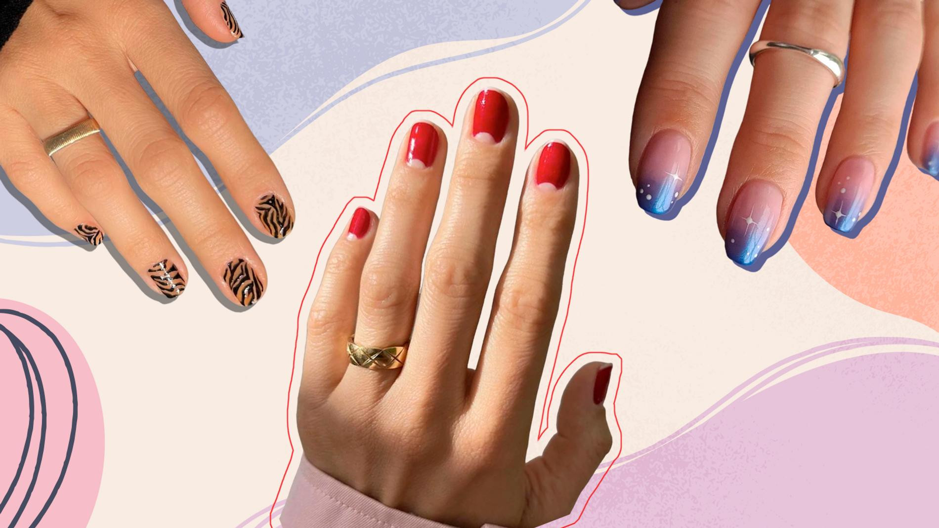 На коротких ногтях необычный дизайн выглядит не менее эффектно. Коллаж: Super