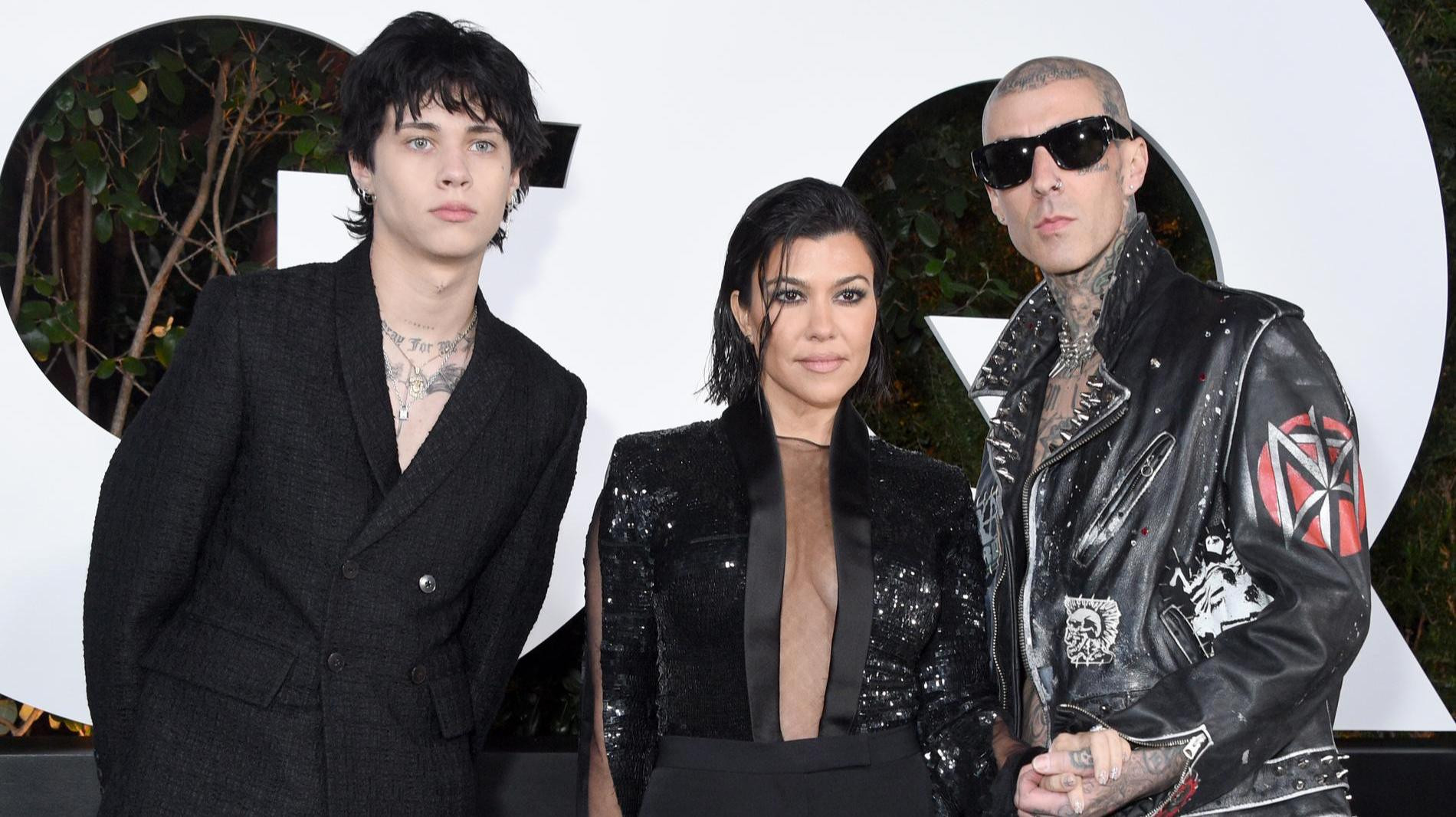 Лэндон Баркер, Кортни Кардашьян и Трэвис Баркер. Фото: Getty Images