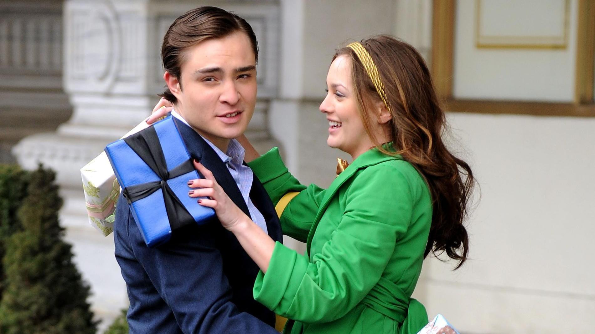 Эд Вествик и Лейтон Мистер на съемках сериала «Сплетница». Фото: Getty Images