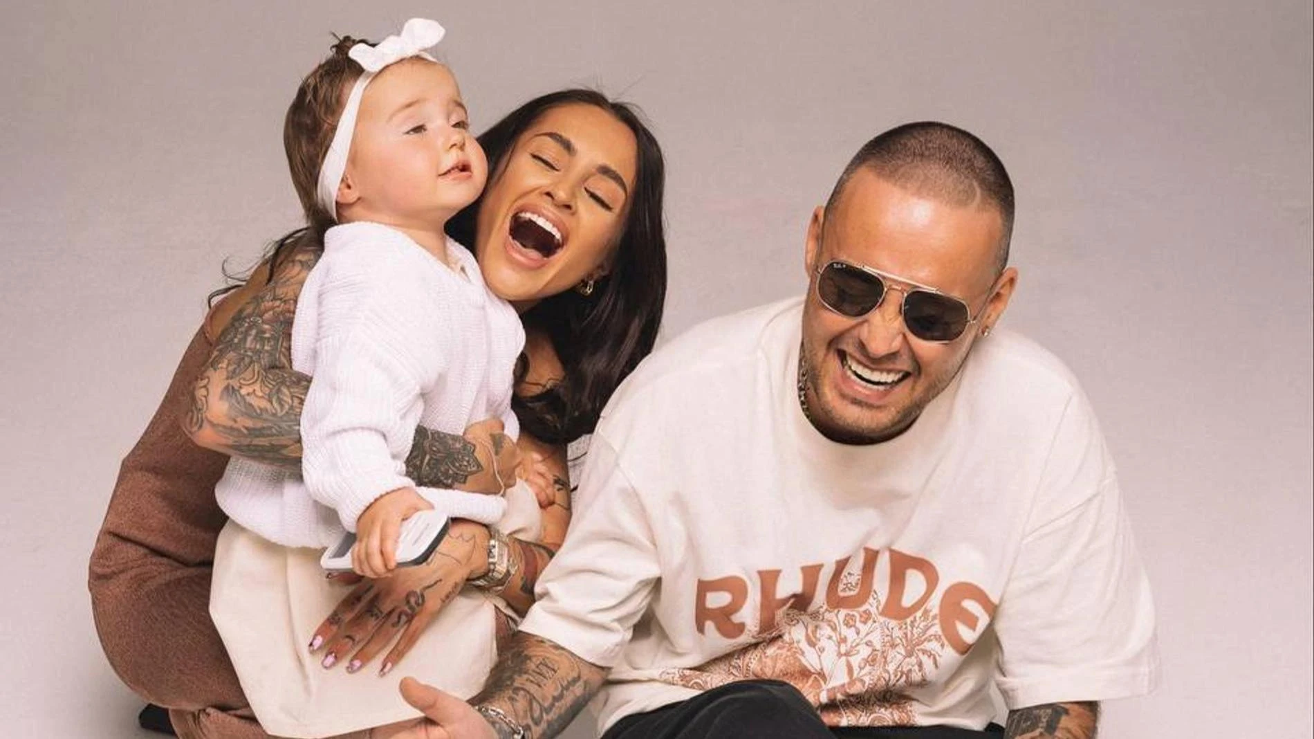 Юлия Королева и Гуф с дочерью. Фото: Инстаграм* @therealguf