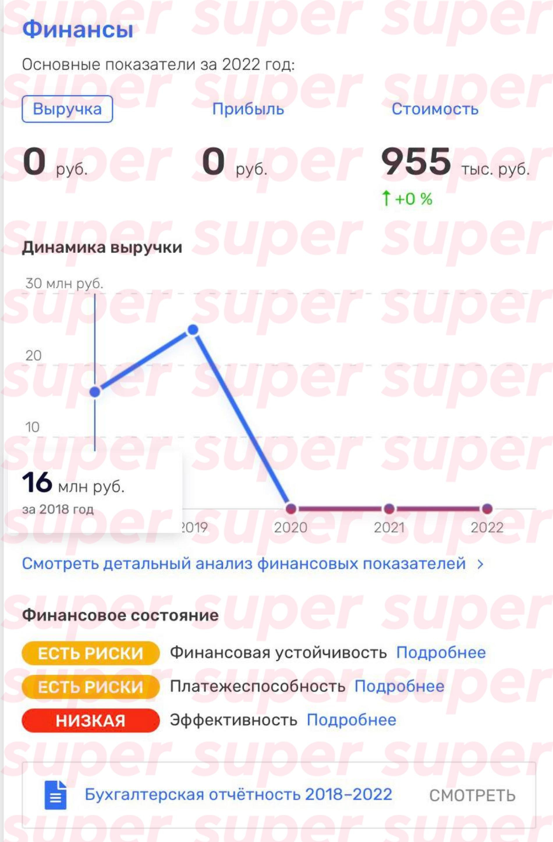 Данные о финансовом состоянии ООО, принадлежащего MiyaGi. Фото: rusprofile.ru