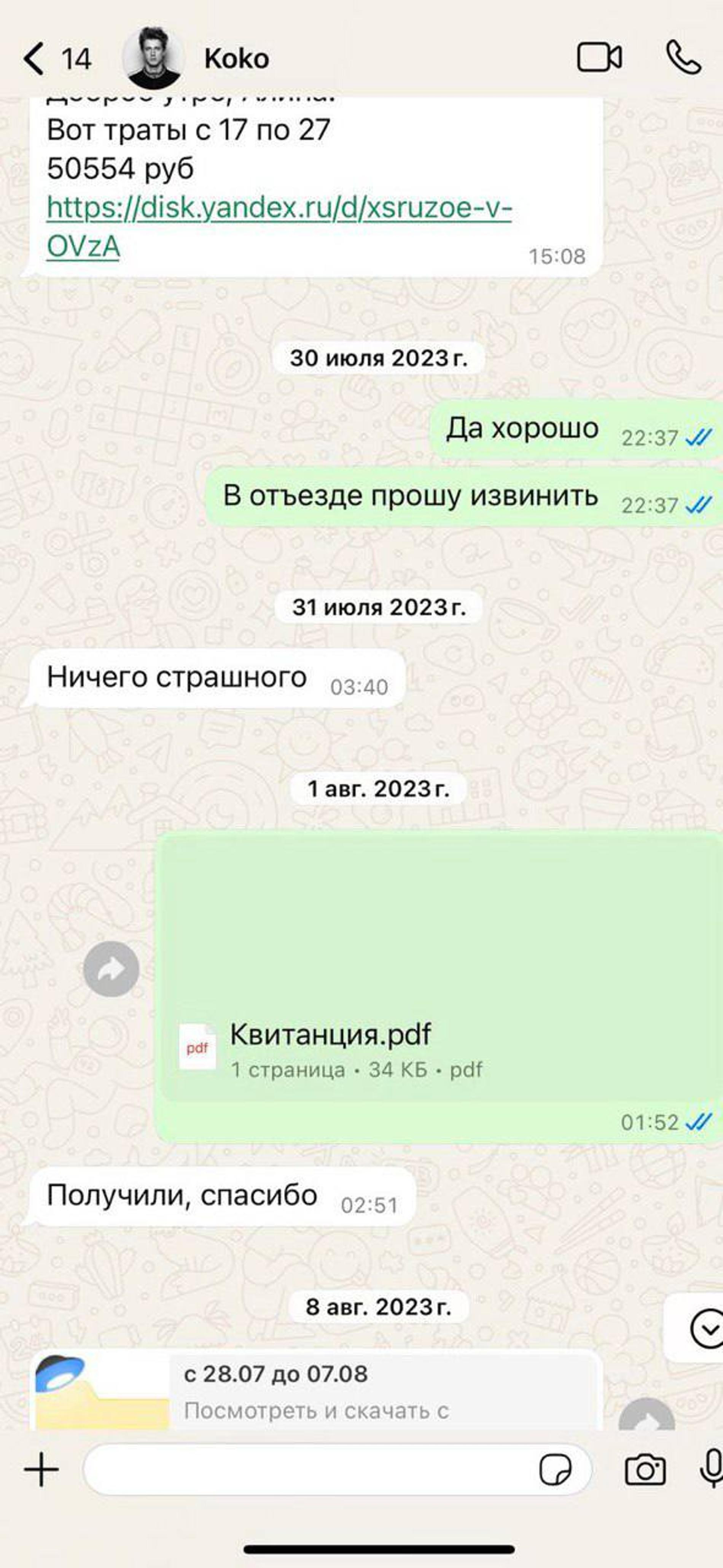 Скриншот: Telegram @minaevlife