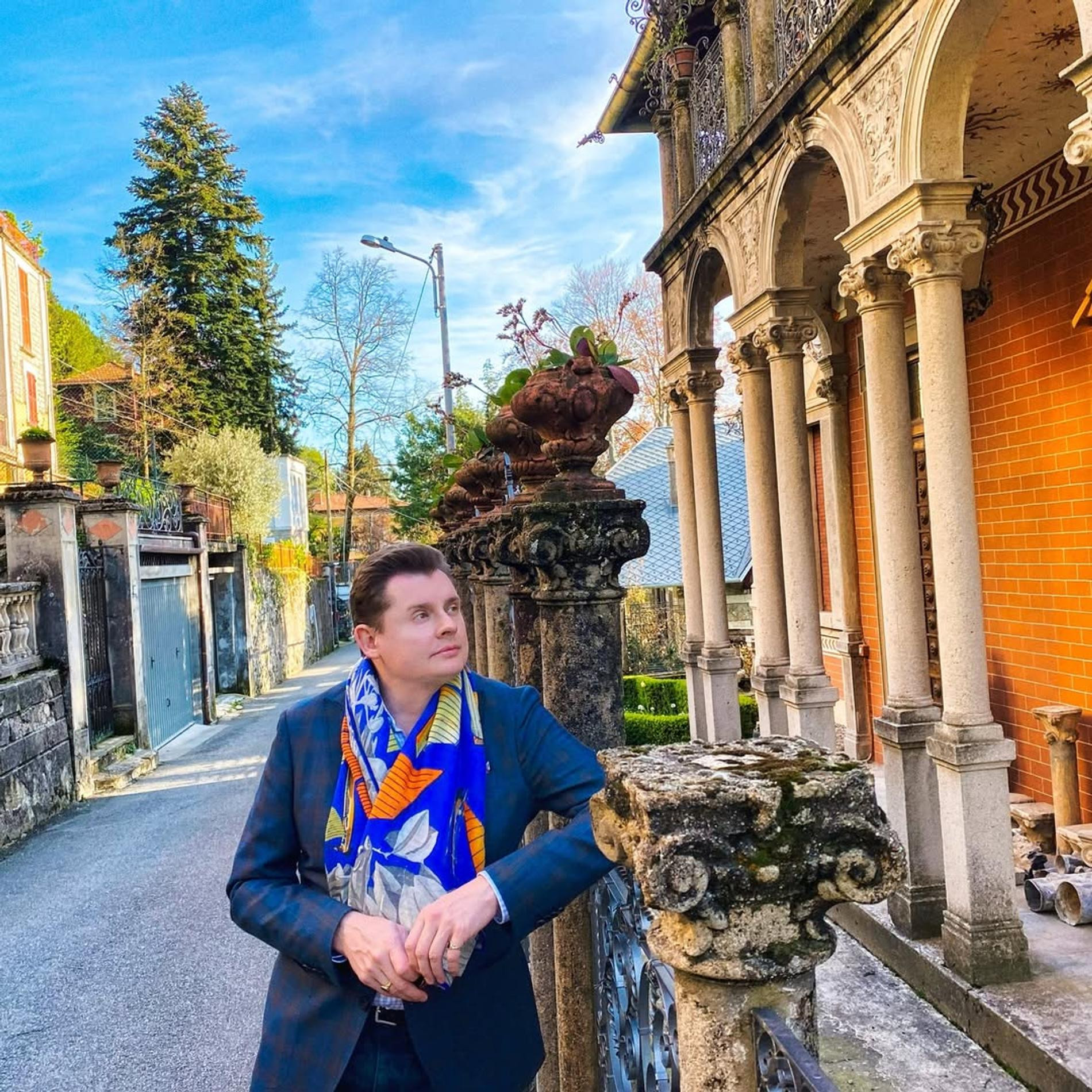 Евгений Понасенков* в Комо. Фото: Инстаграм (запрещён в РФ) @evgenii_ponasenkov