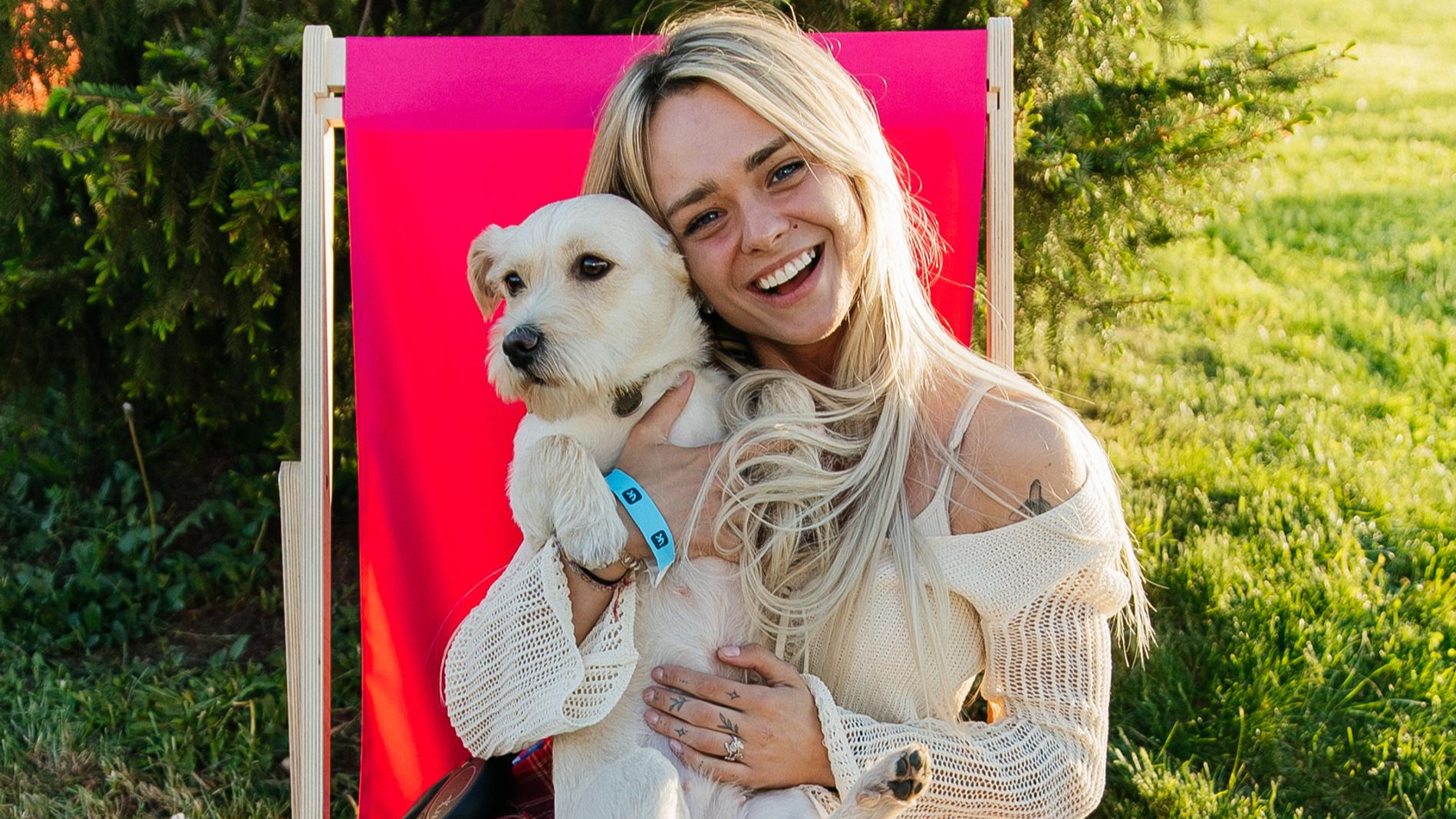 Маха Горячёва со своей собакой Пальмой. Фото: пресс-служба 