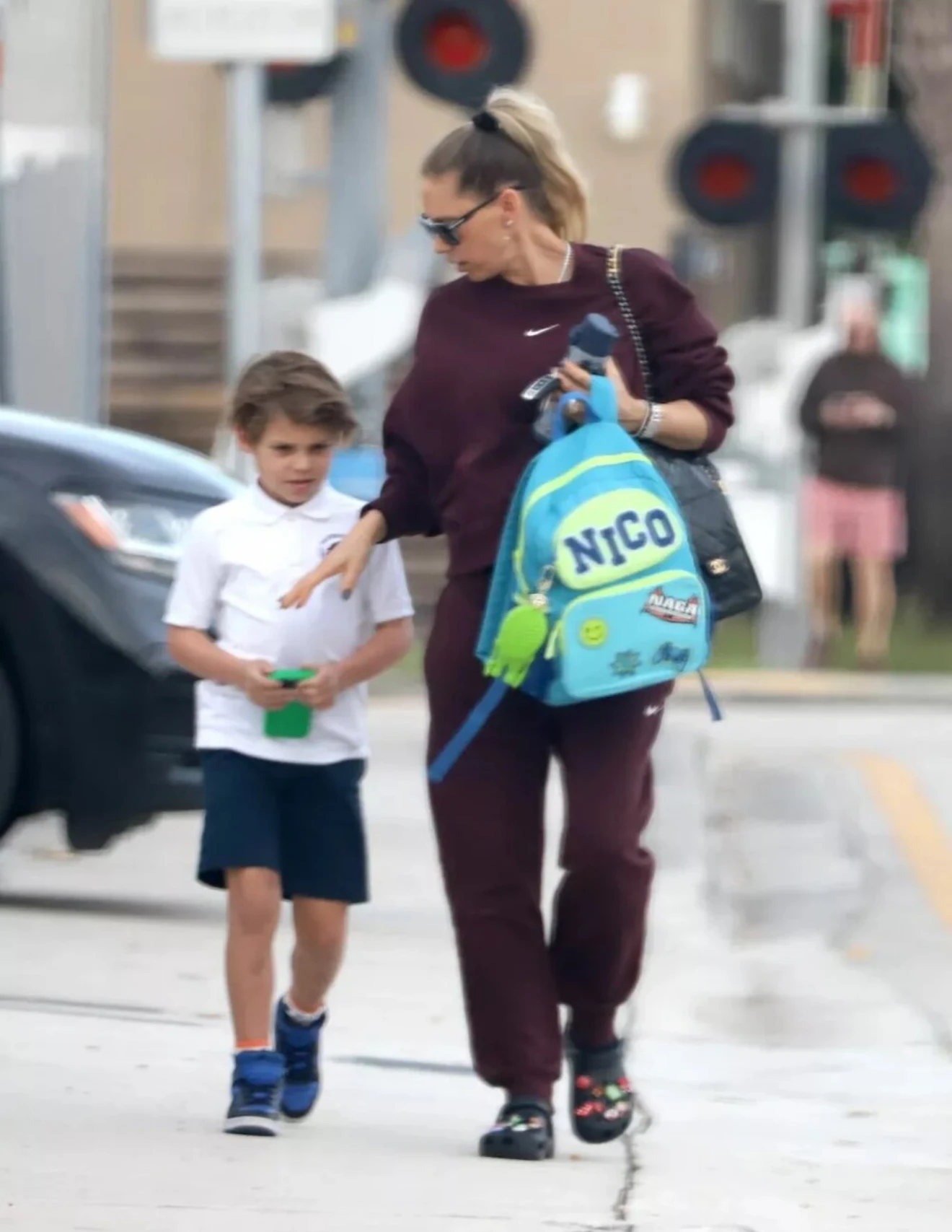 Анна Курникова с сыном Николасом. Фото: TMZ