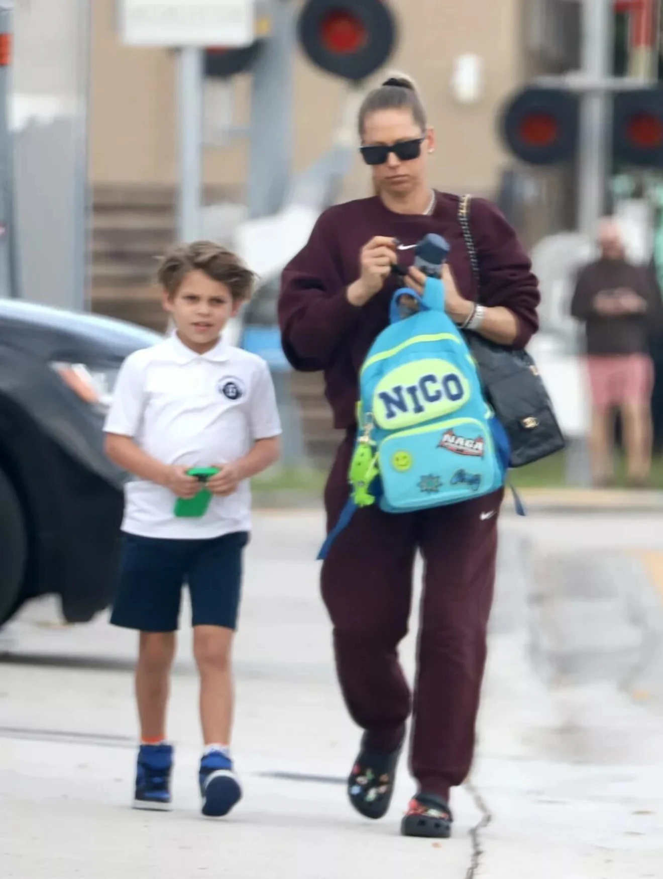 Анна Курникова с сыном Николасом. Фото: TMZ