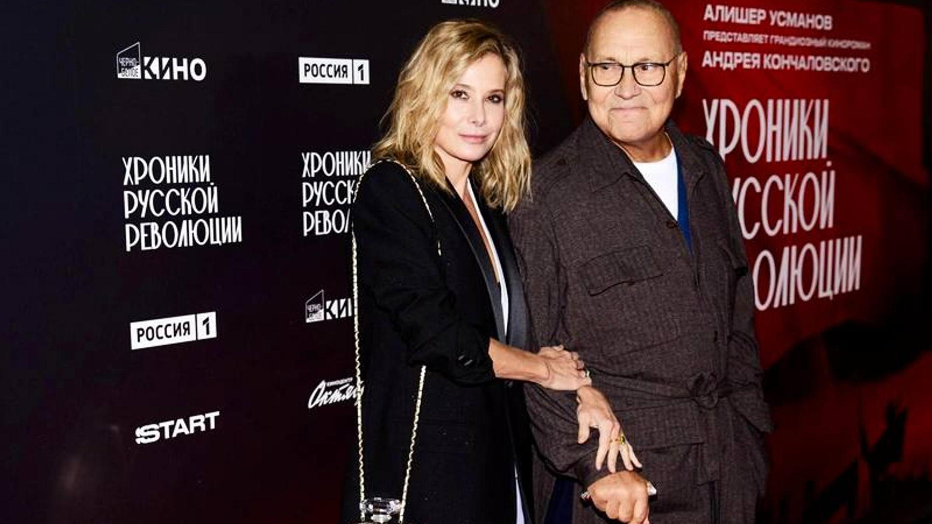 Юлия Высоцкая и Андрей Кончаловский. Фото: Telegram @vysotskayaofficial