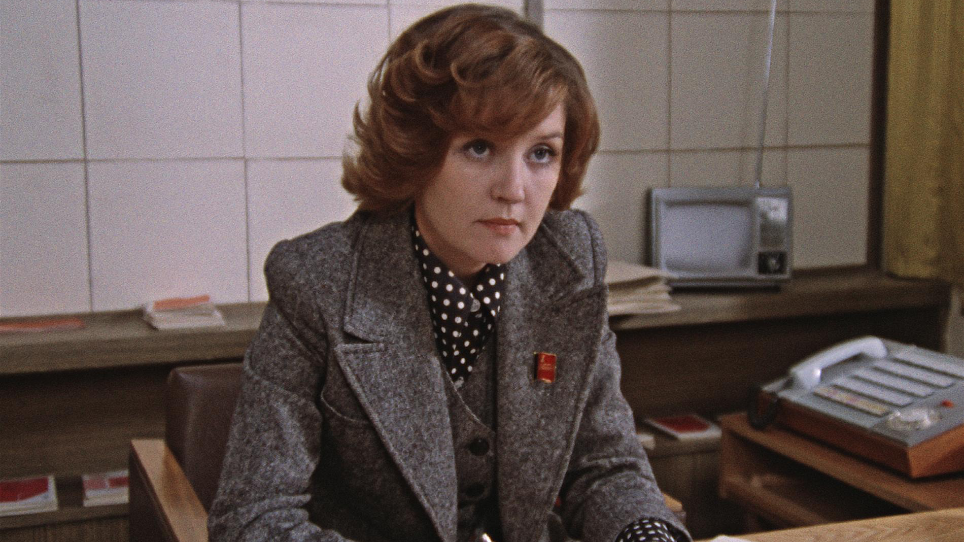 Вера Алентова в роли Кати Тихомировой. Кадр из фильма «Москва слезам не верит» (1979 г.)