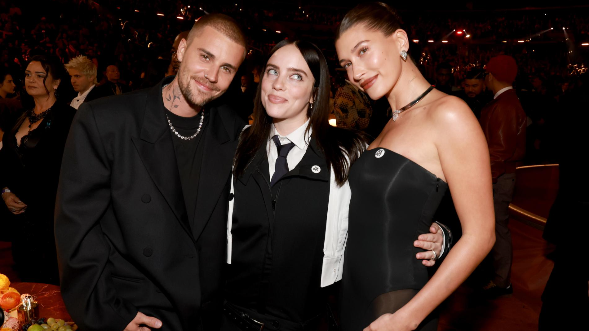 Билли Айлиш с Джастином и Хейли Бибер. Фото: Getty Images