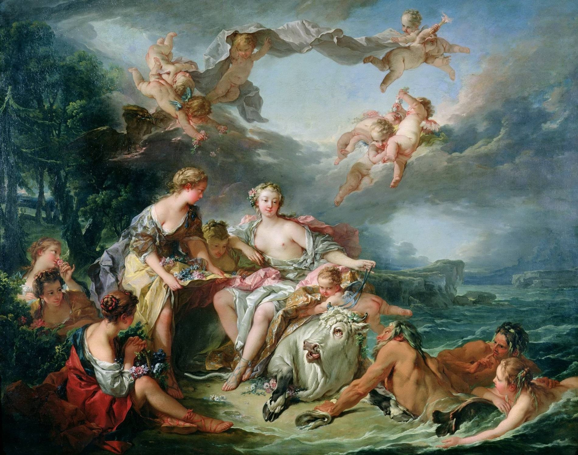 Картина: «Похищение Европы», François Boucher — The Rape of Europa, 1747