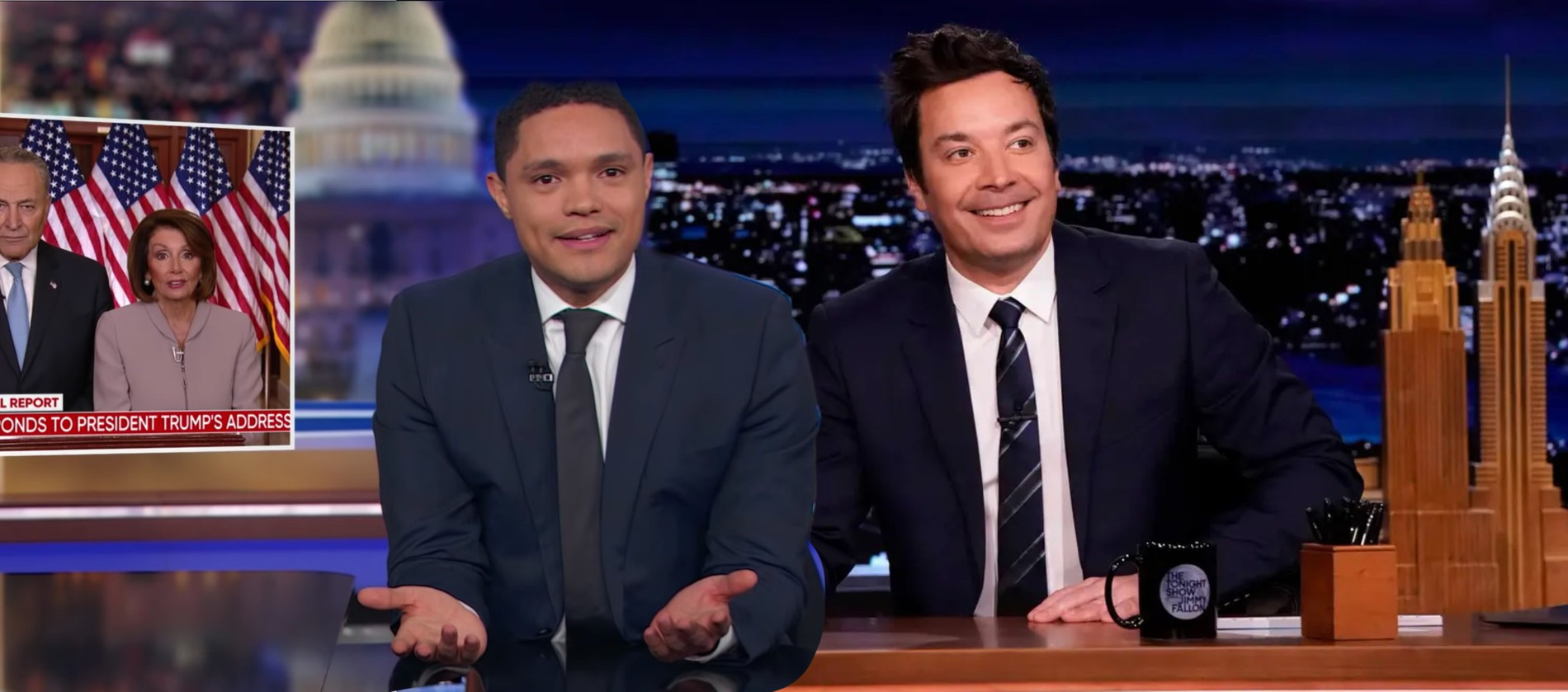 Фото: The Tonight Show Starring Jimmy Fallon; The Daily Show with Trevor Noah