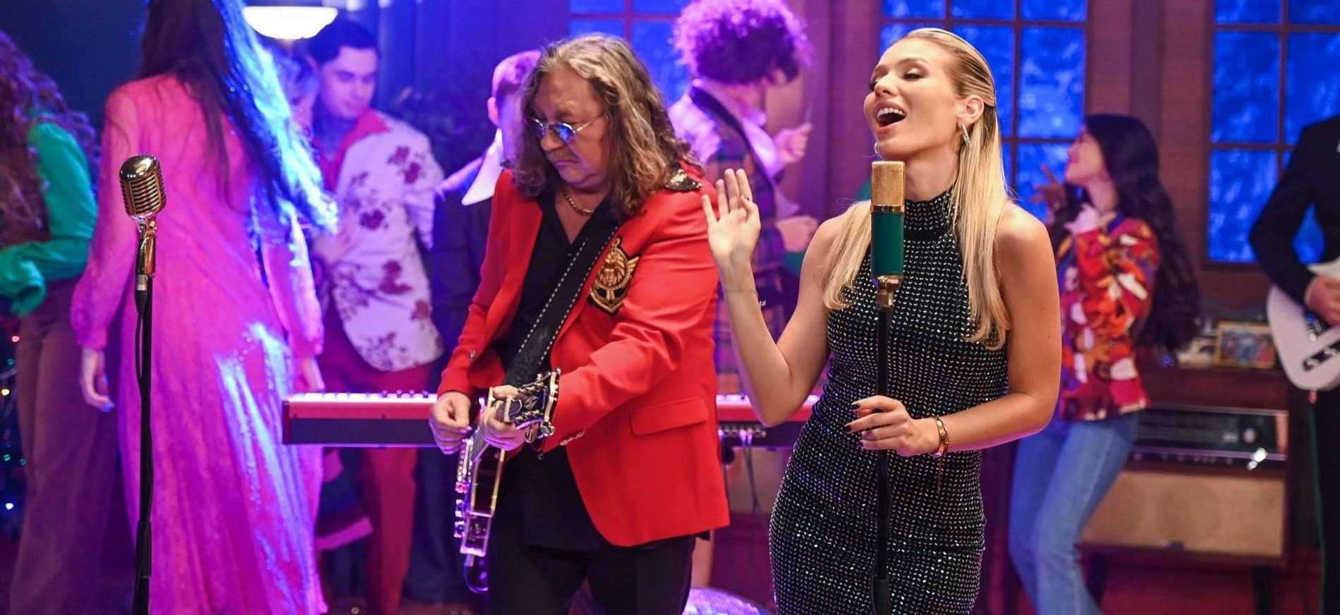 Игорь Николаев и Люся Чеботина на съемках шоу «VK под шубой». Фото: Super.ru / Александра Марченко