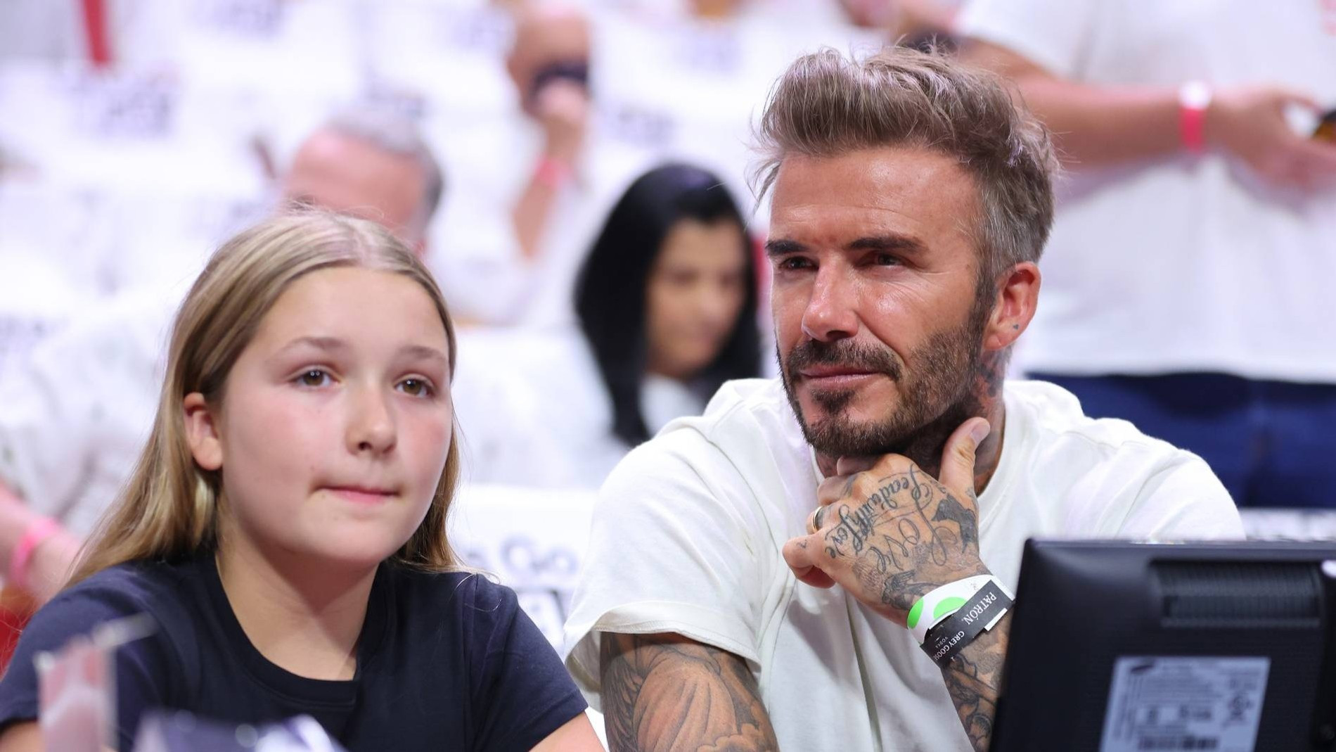 Дэвид Бекхэм с дочерью Харпер. Фото: Getty Images 