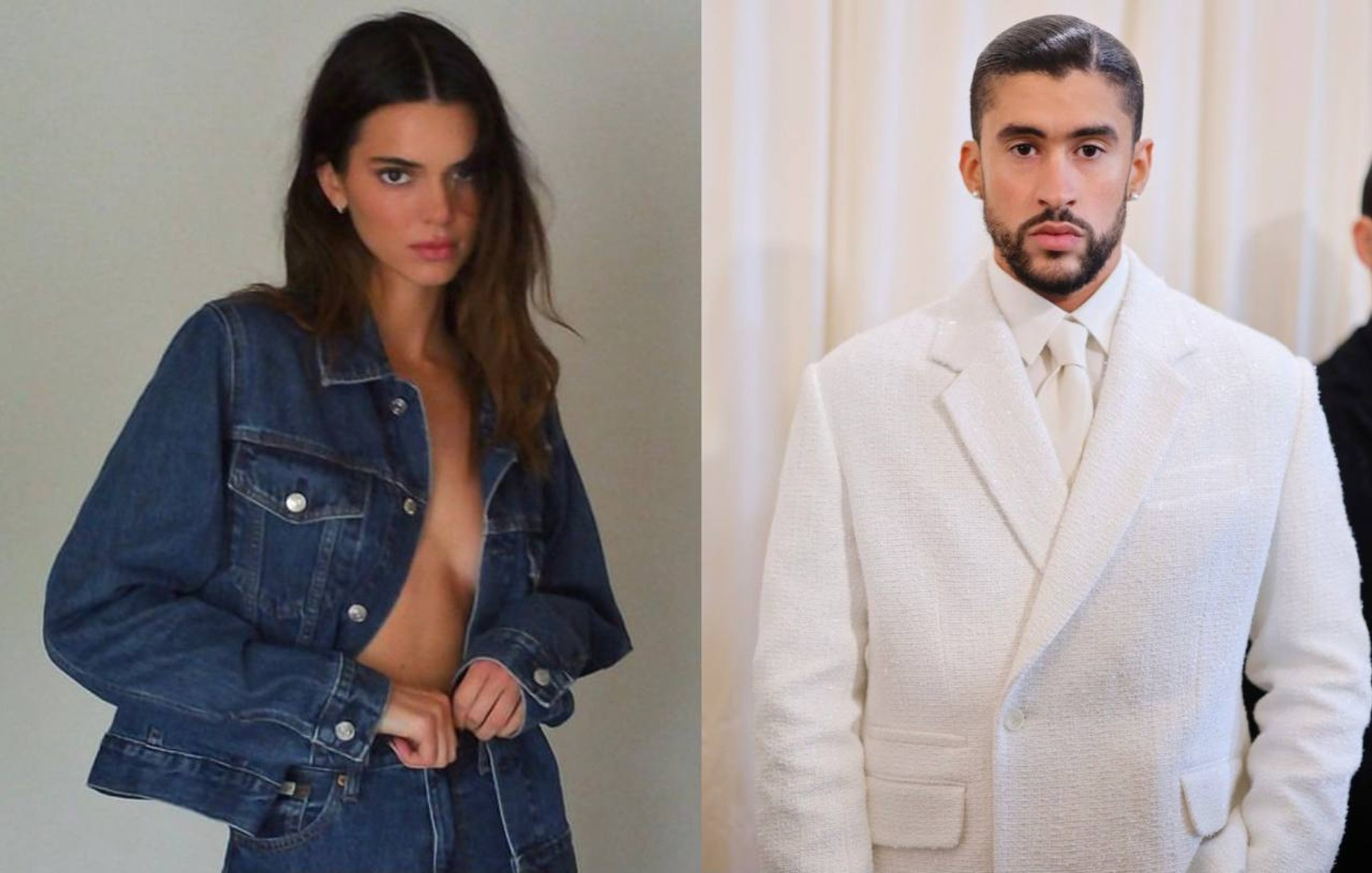 Кендалл Дженнер и Вad Bunny. Фото: Инстаграм (запрещен в РФ) @kendalljenner, Getty Images 