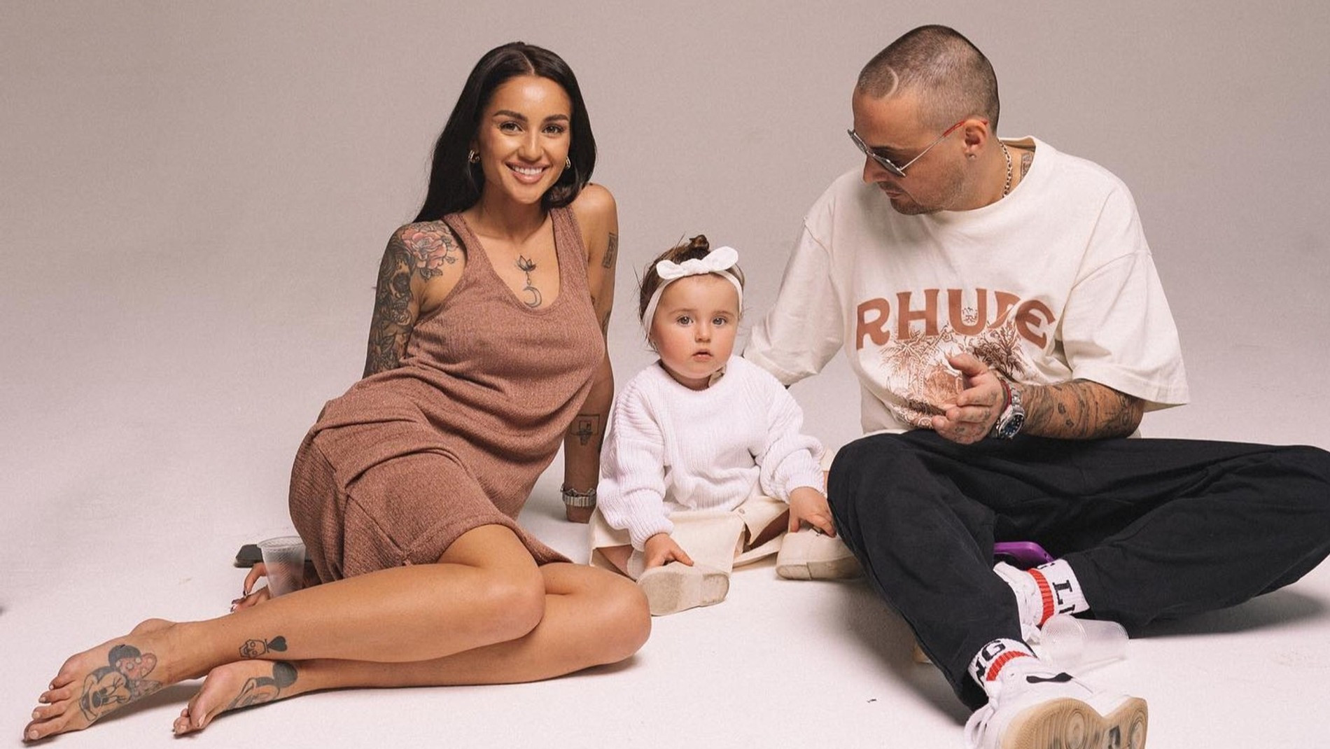 Юлия Королева и Гуф с дочерью Тиной. Фото: Инстаграм (запрещен в РФ) @therealguf