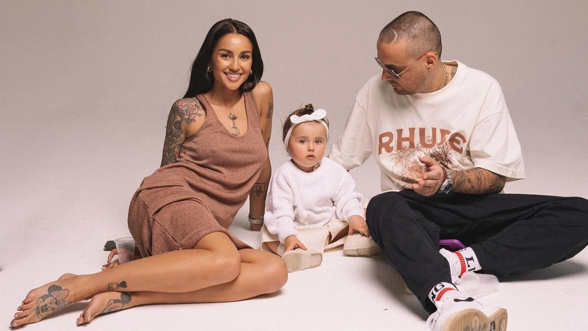 Юлия Королева и Гуф с дочерью Тиной. Фото: Инстаграм (запрещен в РФ) @therealguf