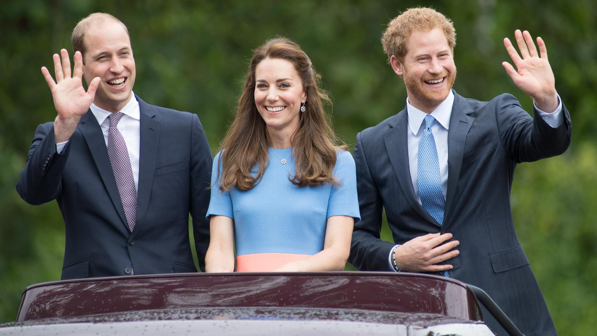 Принц Уильям, Кейт Миддлтон и принц Гарри. Фото: Getty Images