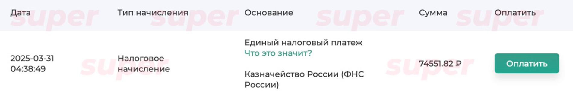 Налоговый долг Беркели Овезова. Фото: gosnalogi.ru