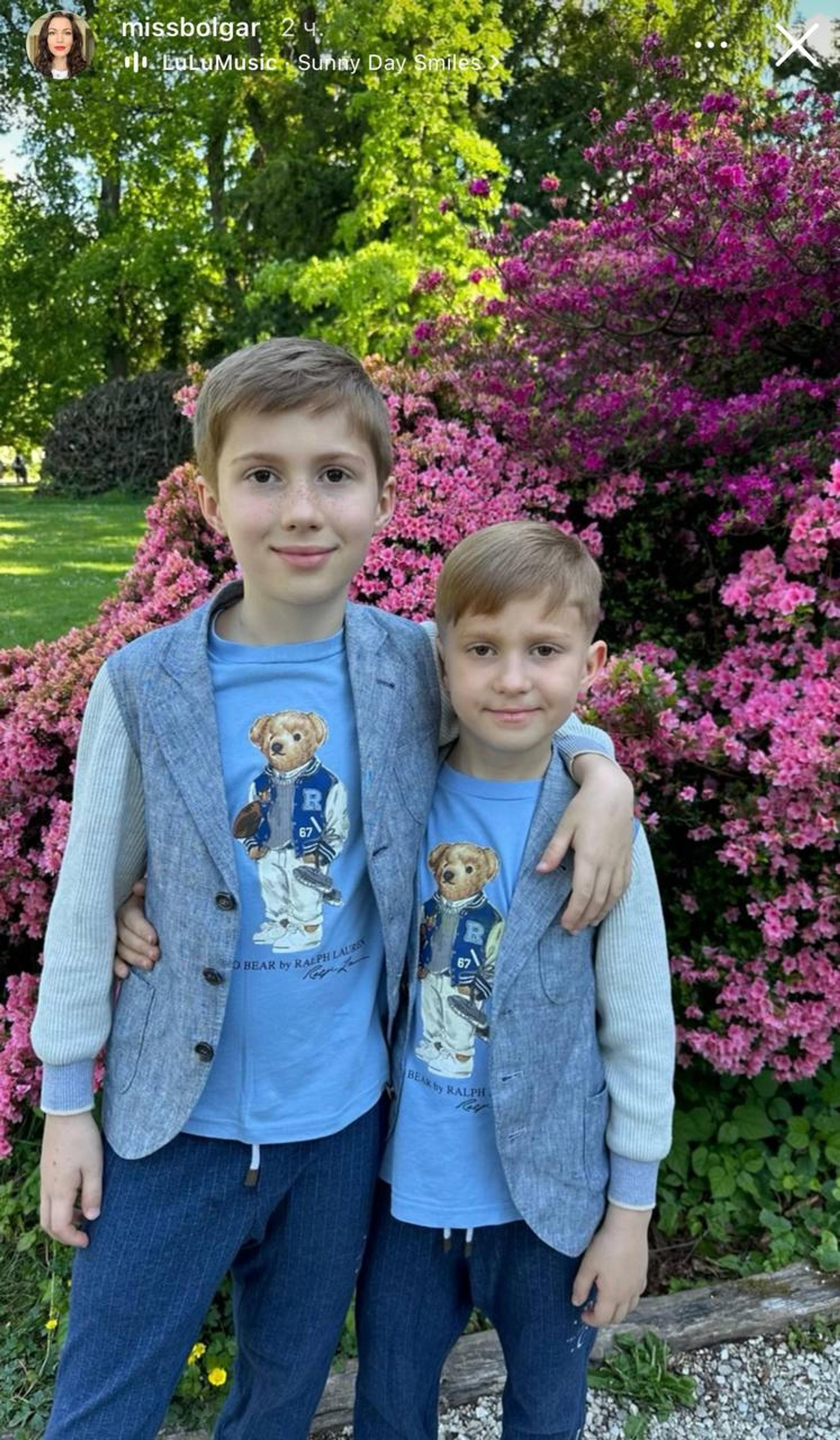 Сыновья Ирины Болгар. Фото: Инстаграм* @missbolgar