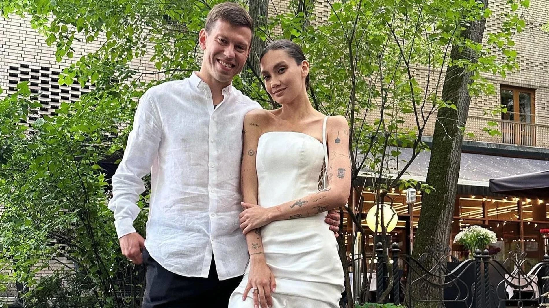 Фёдор Смолов и Карина Истомина. Фото: Инстаграм (запрещён в РФ) @diamond_april