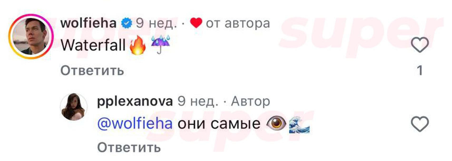 Комментарий Стаса Пьехи под публикациями Полины в Инстаграме (запрещён в РФ)